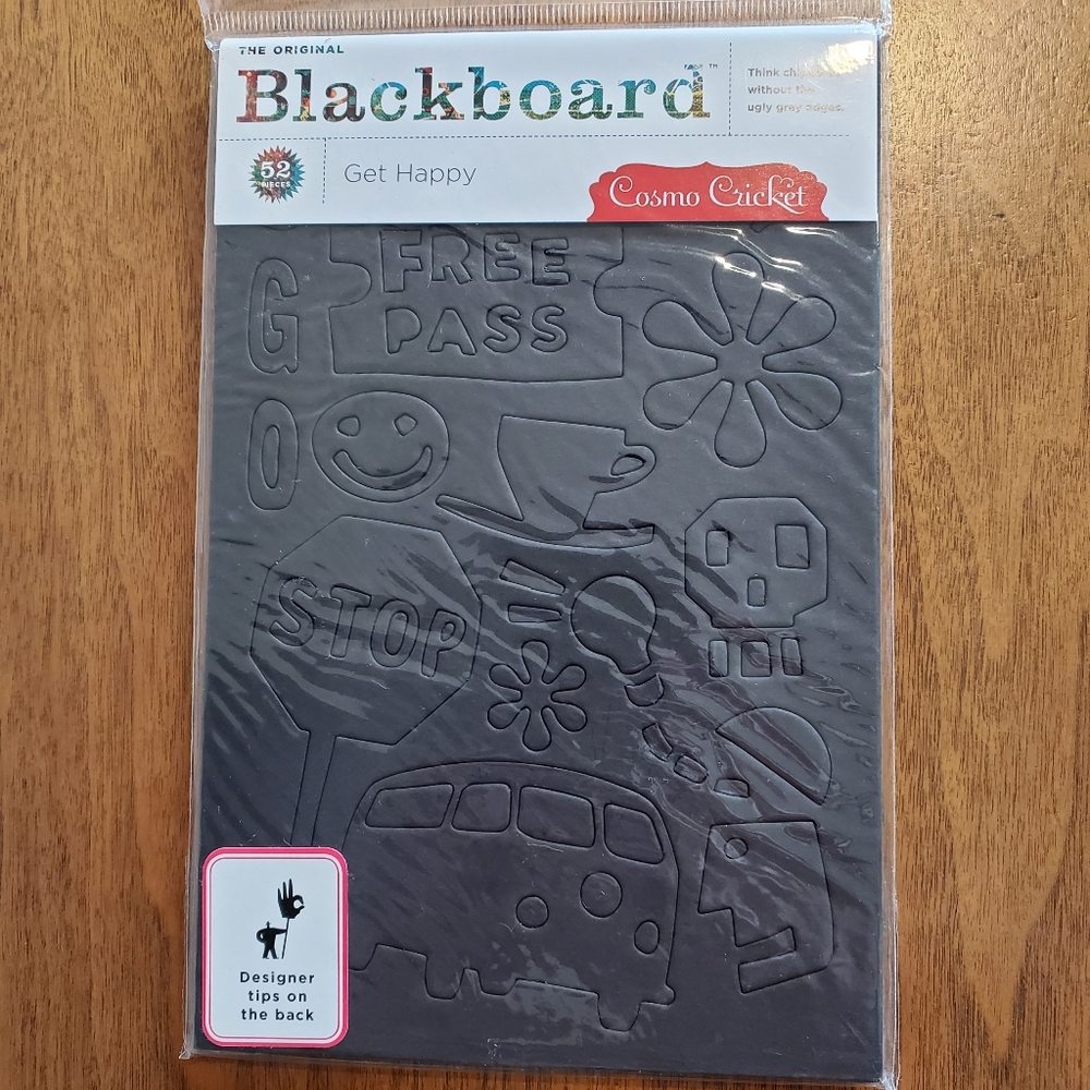 NIP Cosmo Cricket Blackboard 52 Pieces Get Happy